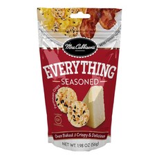 큐비슨 부인의 치즈 크리스프 - 100% 리얼 치즈 케토 친화적이며 간식 및 샐러드 토퍼에 적합 파마산 맛 1.98온스(1팩), 3 Everything seasoned