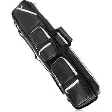 당구 가방 당구백 큐가방 4x8 당구대 큐 케이스 가죽질 소프트 큐백 4개 버트와 8개 샤프트 수납 가능 검정색, 당구 가방 당구백 큐가방 4x8 당구대 큐 케이스 가죽