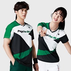 싸이코버드 PSY-5018 PSY-6018 배드민턴 남성 여성 반팔 티셔츠