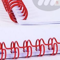 와이어링 6.4mm 흑색 100개입 제본스프링 스프링제본링 와이어링제본 트윈링제본, 1개, 상세페이지 참조