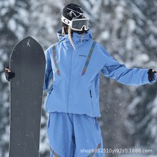 트렌디한 스키복 여성 겨울 싱글 더블 보드 방풍 방수 보온 아웃도어 스키 상의 재킷 외투 남성