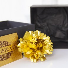 24k금장미 골드 어버이날 선물 금카네이션 브로치, 1개