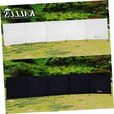 윈드스크린 다면 바람막이 캠핑 야외 요리 화기 보호 차단 효율적인, 5면 윈드스크린(블랙)