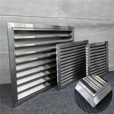 환기구 루버창 실외기 갤러리 창문커버 스테인리스 통풍구 에어컨 차양막, 방수 400x400