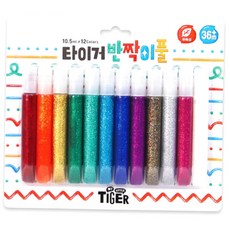 마이리틀타이거 타이거 반짝이풀 12색 세트, 혼합색상, 1세트