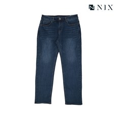 닉스 닉스 남성 스트레이트핏 기모 데님 팬츠_HNOWDDS193P