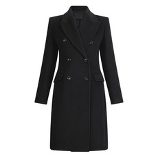 리우조 노치드 라펠 울 혼방 코트