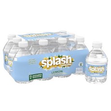 SPLASH REFRESHER Lemon Flavored Water 8 Fl Oz Plastic Bottle Pack of 12, 240ml