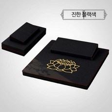 절방석 두꺼운 대형 원형 에스닉 캠핑 명상, M_다크블랙-자수o베벨풍