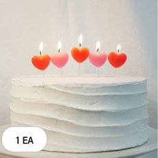 유어캔들 데코레이션 버라이어티 하트 캔들 2종세트, 로즈, 핑크, 1세트