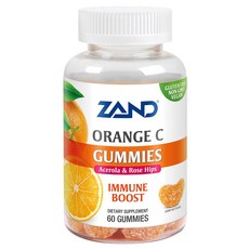 ZAND 針葉櫻桃玫瑰果軟糖 橘子風味, 1個, 60 件
