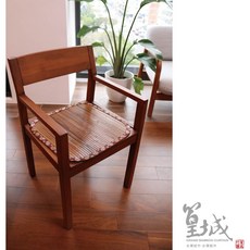 篁城竹簾 竹椅墊 台灣桂竹製 炭化款/大青款 43x43公分, 碳化-咖啡色43X43±2cm