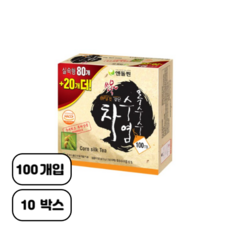 [AHW_7554301] 엔돌핀 옥수수수염차 가정용티백차 티백형차 오피스차 티백차 맛있는차, 1.5g, 100개입, 10개