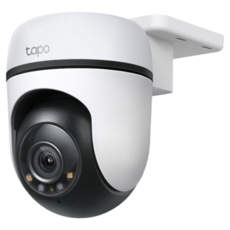 tapo C500 戶外旋轉式安全防護 Wi-Fi 攝影機，1080p 全彩夜視，IP65 防水，智慧移動追蹤, 白色