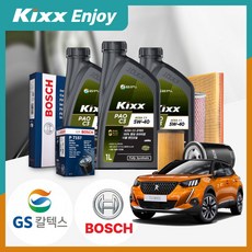 푸조 2008 1.6d (BH02) 디젤 킥스 파오 C3 5W40 엔진오일세트 VIN