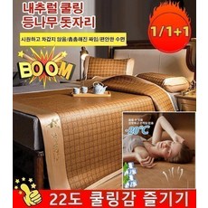 1/1+1 천연 쑥 쿨링 등나무 돗자리 피스 여름 대나무 돗자리 대자리 매트 쿨매트 폭신한 튼튼한 시원한 냉감매트, (1+1) 쑥 돗자리(베갯잇 포함)