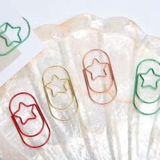 유니크 별 대형 클립 사무용 문구 책갈피 종이 디자인 페이퍼 모양 데스크 테리어 다꾸, 1개, 골드(d)