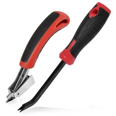 LEONTOOL 스테이플 리무버 도구 2개 튼튼한 스테이플러 풀러 리프터 압정 풀러 더블 프롱 헤드 가구 바닥 목재 케이스 카톤 카펫 건설용 덮개 298823 8, LEONTOOL 스테이플 리무버 도구 2개, 튼튼한 스