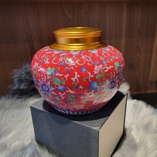 佛牌鏢局 x 茗品典藏 雲南30年普洱 景德鎮琺瑯陶瓷密封罐精裝版, 如意紅(單罐/無包裝), 詳見包裝, 詳見包裝