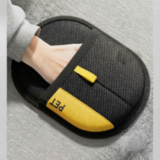 애완 동물 털 먼지 보풀 제거 브러시 장갑, 블랙, 1개