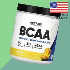 뉴트리코스트 퍼포먼스 BCAA 아미노산 BACC 파인사과 애플 8.8온스 246g Nutricost Performance Pineapple 8.8oz