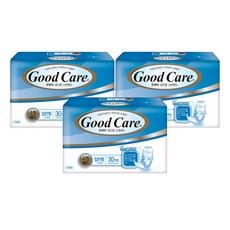 굿케어 성인용 소변패드 일자일반형 30매, 3개, 30개입