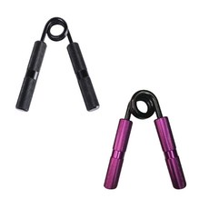 트윈브로 컬러 메탈그립 무지개 악력기 (2개set), 블랙136kg 퍼플158kg set