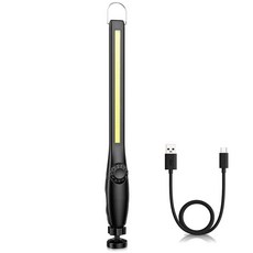 몬리 1 10PCS COB LED 손전등 자기 작업 빛 USB 충전식 토치 휴대용 랜턴 검사 캠핑 자동차 수리 램프, 1PC