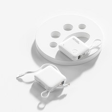 RYZO 대용량 보조 배터리 20000mAh 66W 초고속 충전 귀여운 고양이 발자국 항공 규격 준수 여행 필수 아이템, 흰색