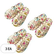 우블리스 더블쿠션 패드 퀼트면 거실화, 06타이엘리, 3개