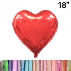 하트은박풍선 18인치 파티소품 이벤트 프로포즈용으로 재격인 하트풍선 싸게 가져가세요, 1개, 레드