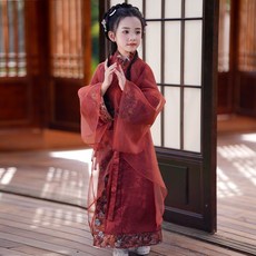 台灣出貨 國風洋裝 洋裝 國風服飾 古典服裝 碎花裙 旗袍洋裝 百褶裙 漢服 【虞美人兒童】原創2024新款女孩國風套裝