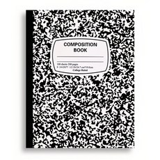 YT 미국식공책 B5 NOTEBOOK 아메리칸 스타일 마블 스노우 플라워 공책 200장 두꺼운 대용량, 1개, 블랙