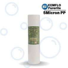 H2O-生活雜貨館 淨水器專用 Purerite 10英吋 NSF認證 棉質 PP 濾心(5微米), 1個, PS-05