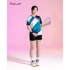 테크니스트 TNT66033 경기복 게임웨어 반팔티 배드민턴 피클볼 스포츠웨어