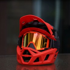 산악 MTB 초경량 오프로드 올마운틴 남녀공용 다운힐, 1개, 레드 고글 포함