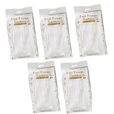 유어벌스데이 파티 수술 은박 커튼 5p, 1세트, 화이트 5p