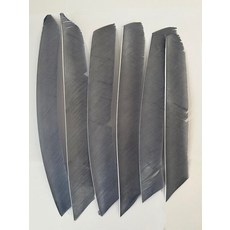 18-25CM 양궁 Fletching 화살 깃털 여러 가지 빛깔의 전체 길이 컷 없음 진짜 칠면조 DIY 샤프트 50 개, 09 silver grey, 1개