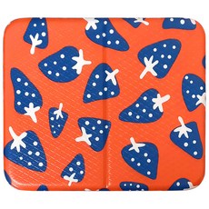 토탈하우스 딸기방석 (오렌지) 사우나방석 1인용 접이식방석 목욕방석 휴대용방석 쿠션방석 다용도미니매트, 오렌지