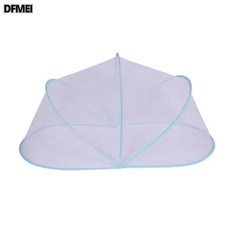 DFMEI 嬰兒蚊帳 寶寶小牀專用 全罩式 蒙古包 可摺疊 無底, 1個, 老款無花邊灰色:小95*45*47cm(0-1)