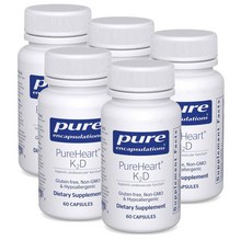 퓨어인캡슐레이션 퓨어하트 K2D 비타민K2 D3 캡슐 Pure Encapsulations PureHeart, 5개, 60정