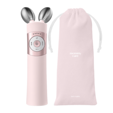 마미케어 홈케어 뷰티 디바이스 얼굴 마사지기 EMS 브이쎄라 + 파우치, 핑크
