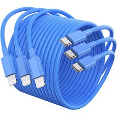 4팩 USB C에서 라이트닝 케이블 6FT iPhone 14용 고속 충전 코드 iPhone 14용 Apple 오리지널 충전 케이블 교체 13 12 11 Pro 11 XS MAX, Blue, 3Pack 6Feet