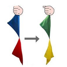 마술 공연 색상 변경 링크 실크 매직 트릭 컬러 스카프 장난감 재미있는 농담 소품 클로즈업 공연 어린이용 241480
