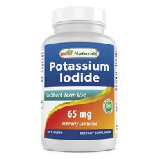 Best Naturals 碘化鉀補充錠 65mg, 1個, 60顆