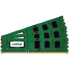 크루셜 Crucial TECHNOLOGY 테크놀로지 CT3CP25672BB1067S 6 GB (2 GBx3) 240핀 DIMM DDR3 PC3-8500 CL=7 등록 ECC 싱, 크루셜 Crucial TECHNOLOGY 테크놀로지 C