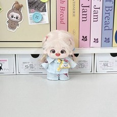 40cm 인형 의상 솜인형옷 귀여운 솜인형 자세 아이돌 앉은 인형옷 무속성 솜깅이 잠옷, 무지개 블루 10cm