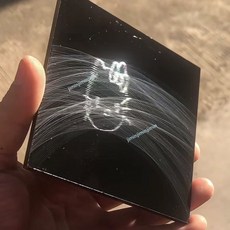 五金必備 滿99出貨 劃痕全系diy材料包反光黑色亞克力板二次元漫展無料情侶diy小禮物, 1個, 送固定膠帶,10*10cm亞克力板【3塊】