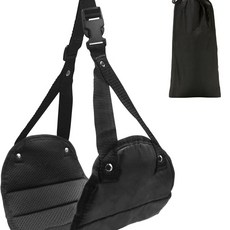 비행기 여행 필수품 발 야외 책상 버스 발판 휴대용 해먹 밑, A. 휴대용 발 패드검정색 및 보관 가방, A. 28m, 1개, A. 휴대용 발 패드검정색 및 보관 가방