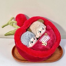 臺灣爆款 爆款 娃衣 棉花娃娃 裝飾 衣服 娃衣可愛櫻桃窩10cm15釐米娃衣海星體著替禮物正常體玩偶禮物床被, 1個, 櫻桃窩 可以放2個10cm娃只有窩不含娃